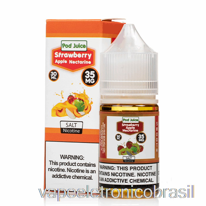 Vape Recarregável Morango Maçã Nectarina - Suco De Vagem - 30ml 35mg